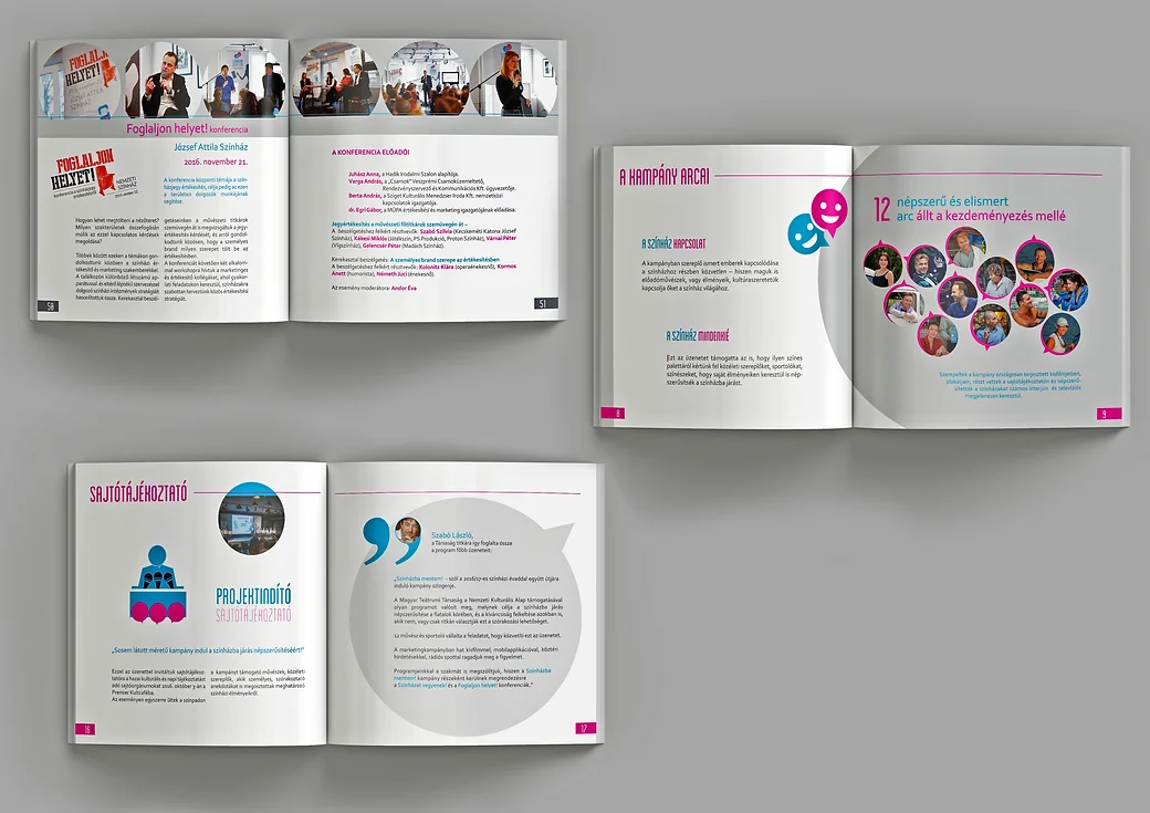 SZÍNHÁZBA MENTEM catalogue (60 pages)