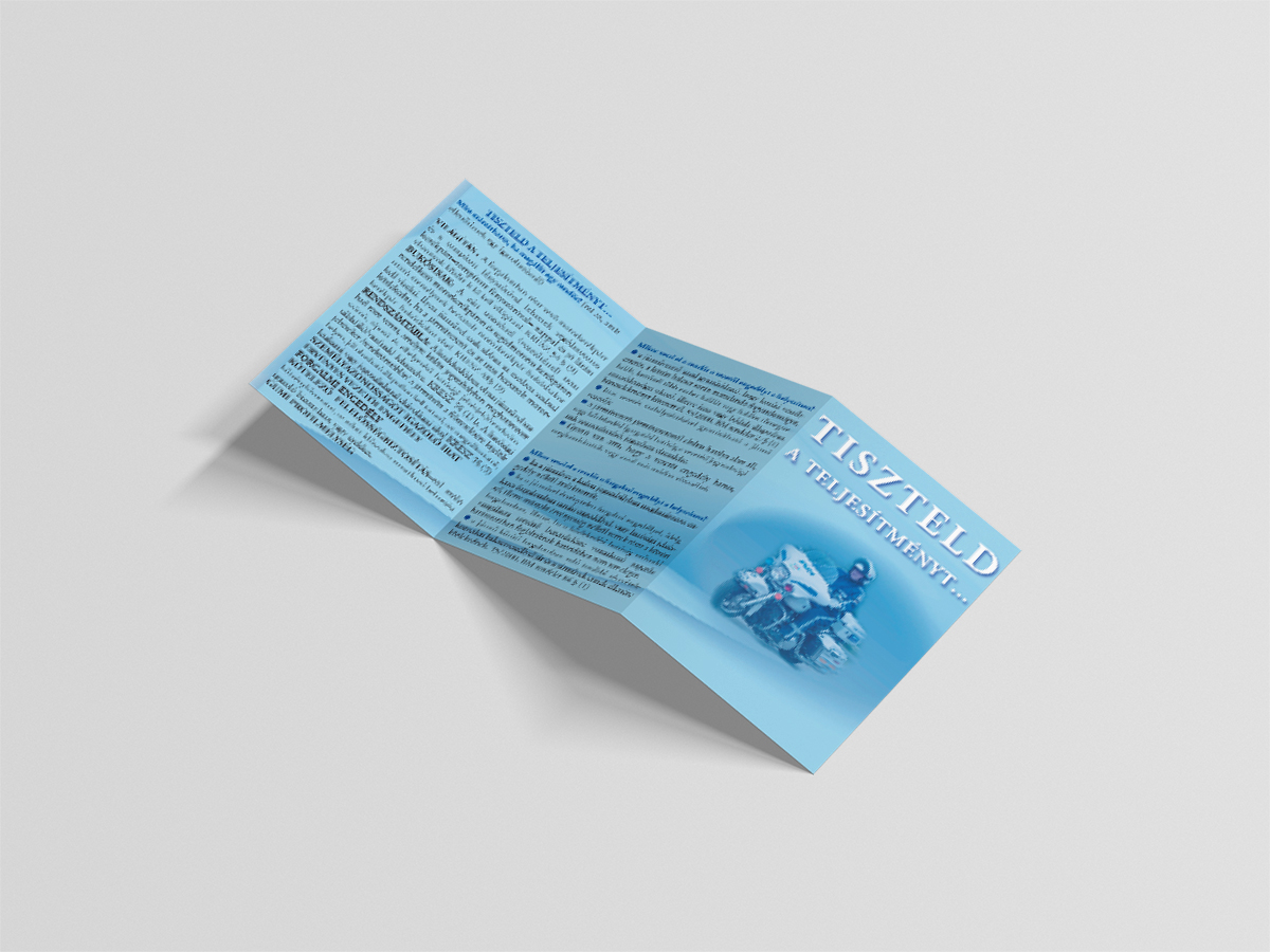 POLICE – Pest County Accident and Prevention Committee, leporello brochure