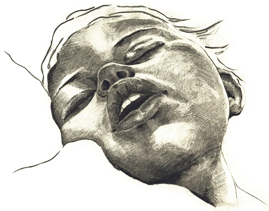 Face of a sleeping child.