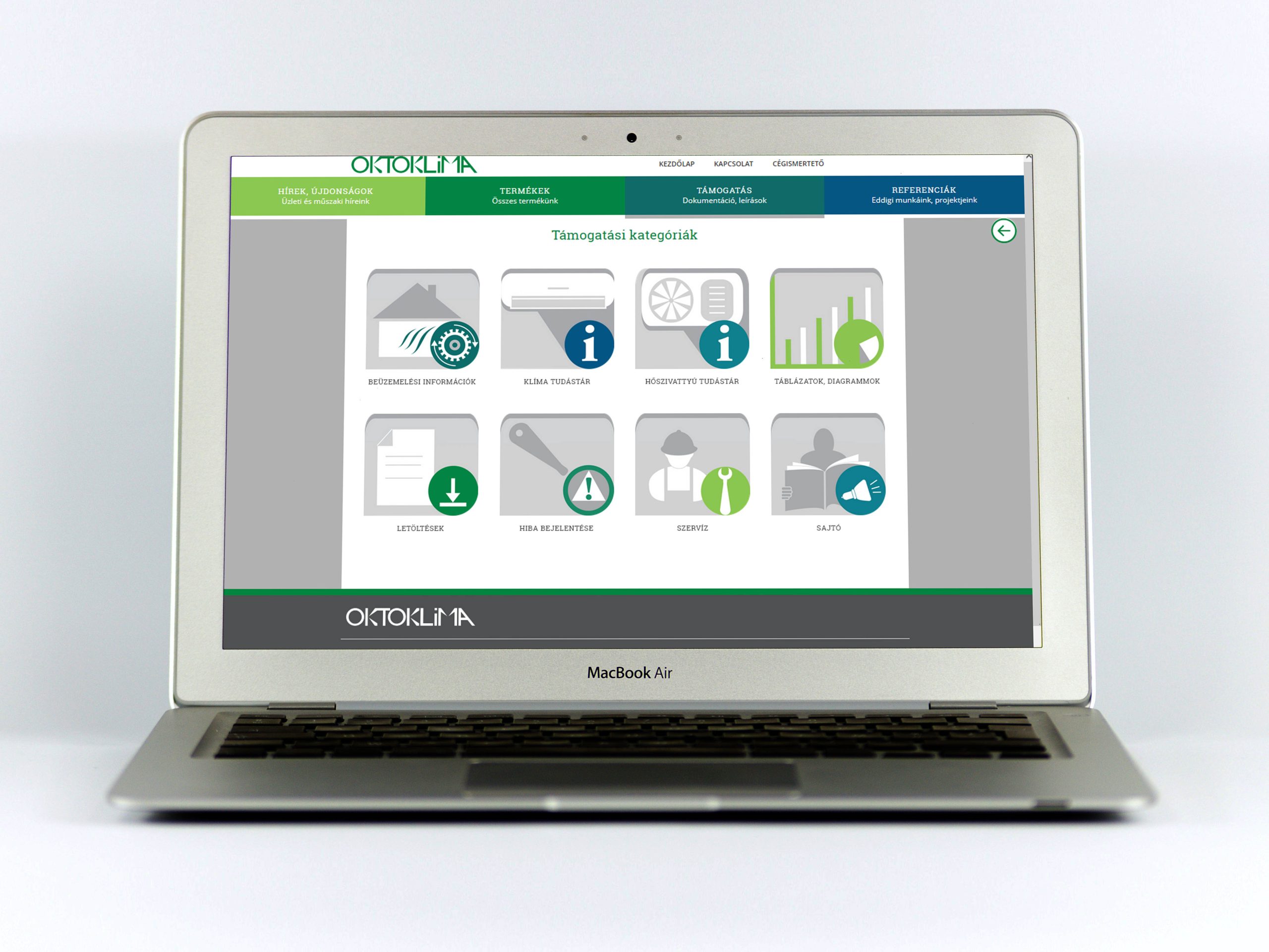 OKTOKLIMA KFT. Website design