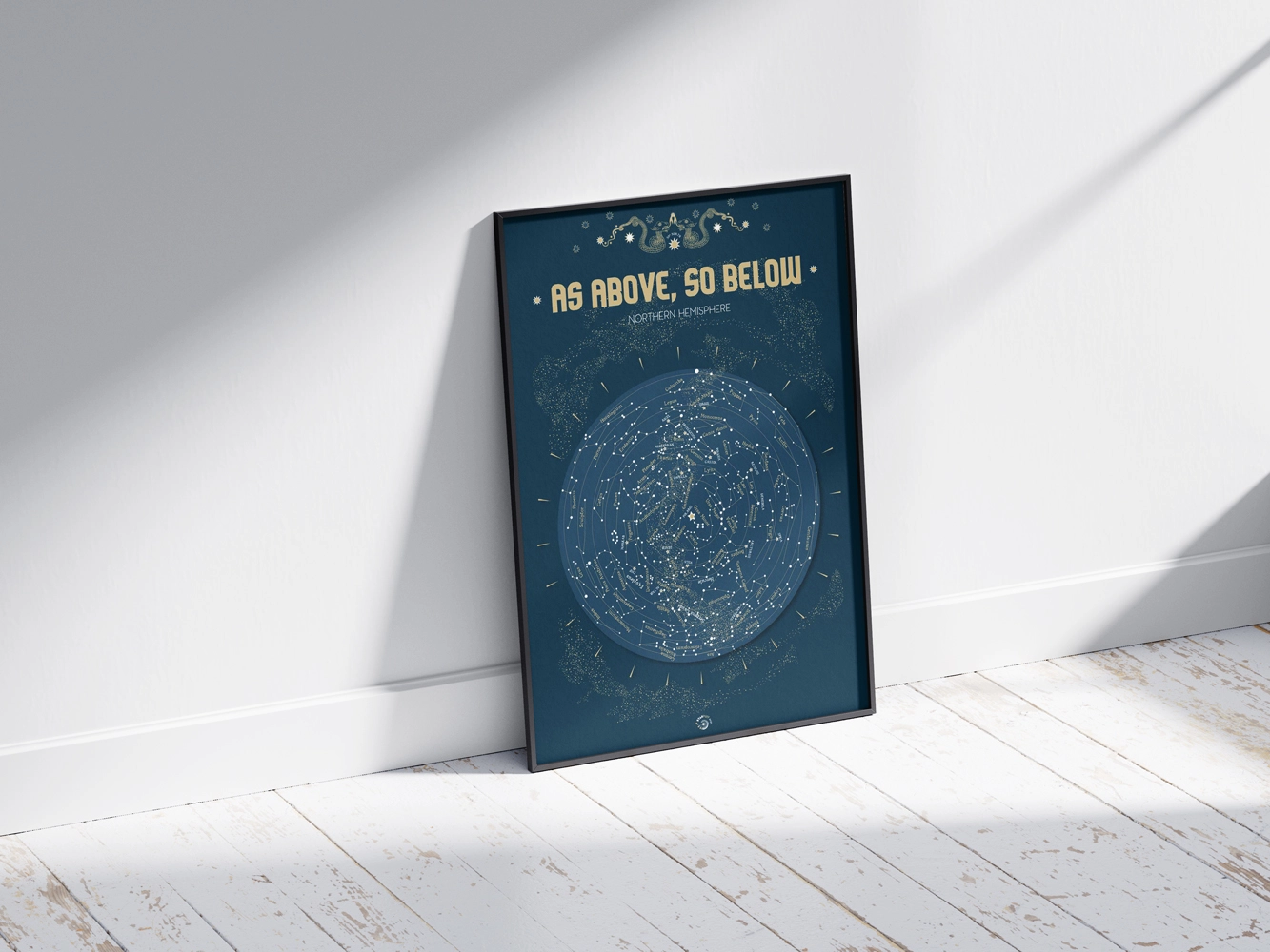 Framed Star Map Poster