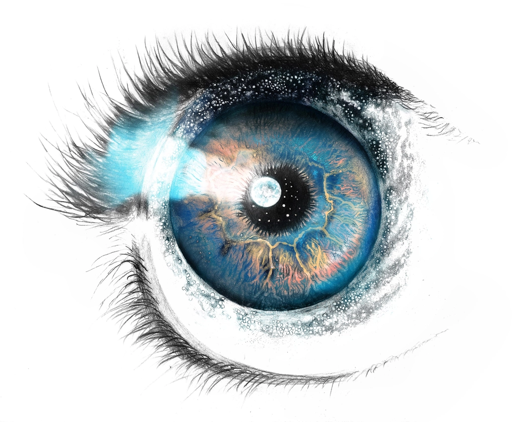 Look into my eye. Illustration about eye iris